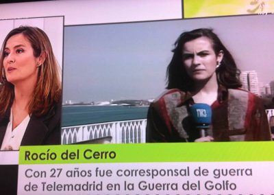 Rocío del Cerro, corresponsal de guerra para TeleMadrid, "Programa especial Corresponsales de Guerra"
